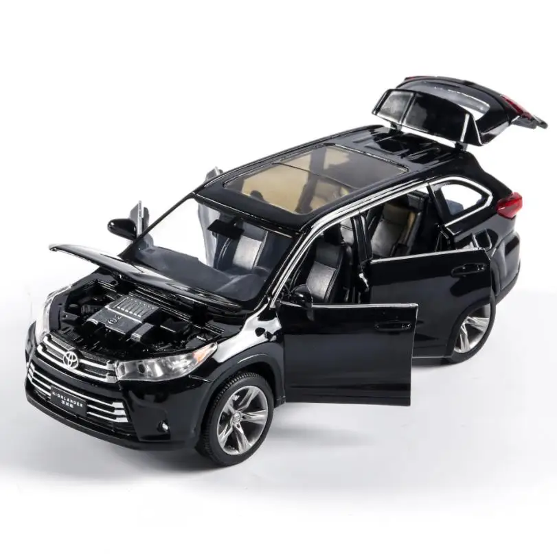 1:32 игрушечная машинка Toyota Highlander металлическая игрушка литая машинка литые игрушки и игрушечные транспортные средства модель автомобиля миниатюрные игрушки для детей