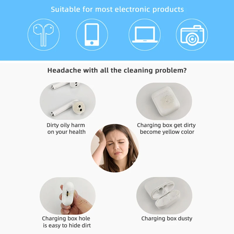 Набор инструментов для чистки щеток Apple AirPods Pro 2 1 набор очистки Vivo Oppo Oneplus Tws