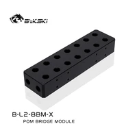 bykski b l2 8bm x gpu terminal block for computer graphics card water cooling block bridging module adapter pom connectors