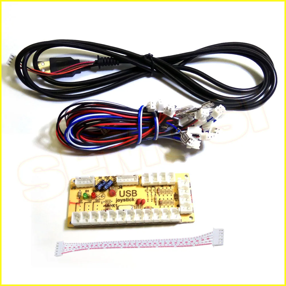 USB кодировщик с нулевой задержкой 2 штырька ПК панель управления кнопкой