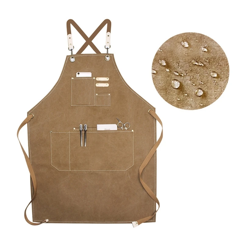 Водонепроницаемый и необрастающий холщовый фартук модный для барист молочного