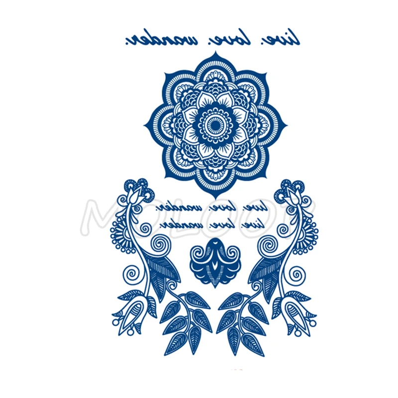 

Juice Tattoo Sticker Flower Lotus Waterproof Temporary Makeup Fake Tatoo Body Art for Women Men Lasting To 5 -15 Days