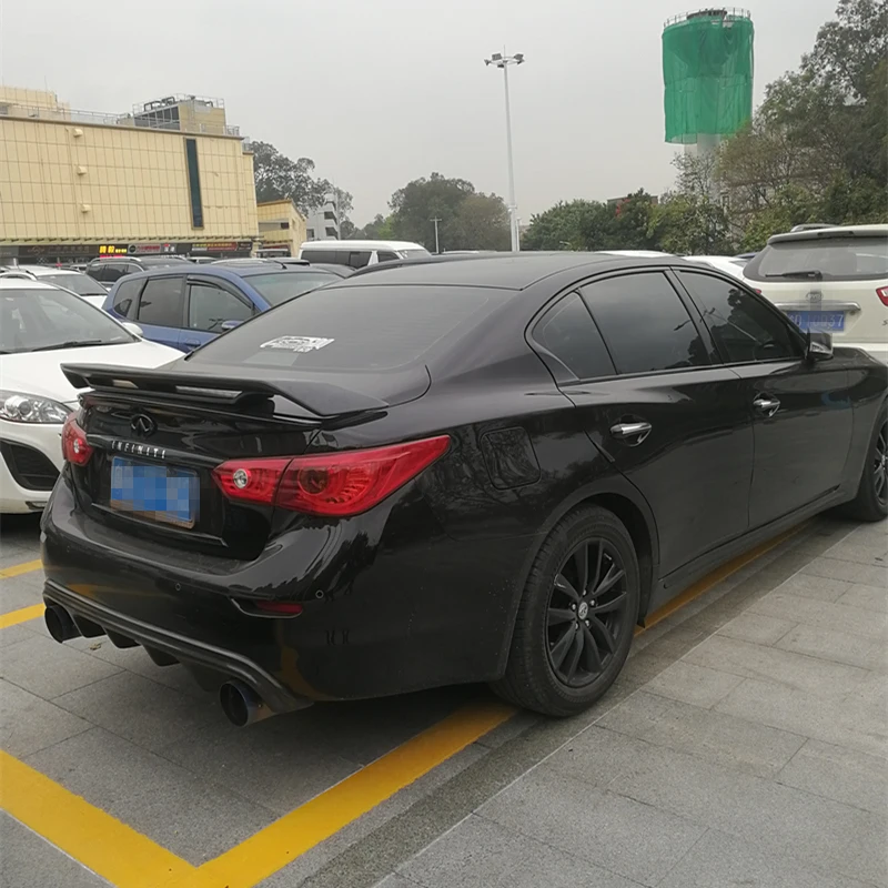 Для Infiniti Q50 спойлер 2014 2018 Q50s высокого качества ABS Материал заднее крыло автомобиля