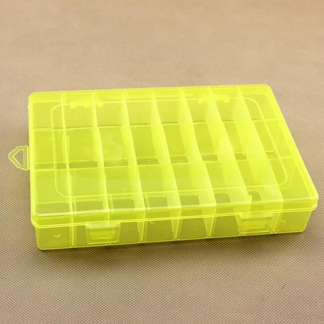 

24 Compartment Home Jewelry Box Storage Box Practical Adjustable Plastic Case Bead Rings Jewelry Display Organizer