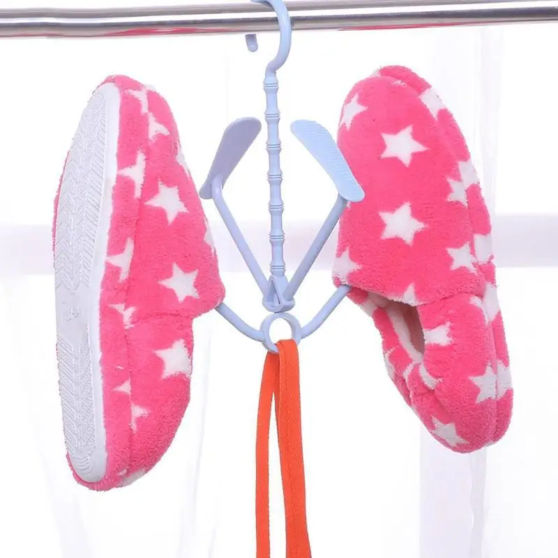 Пластиковые 4 крючка держатель для обуви подвесная полка хранения вещей сушилка