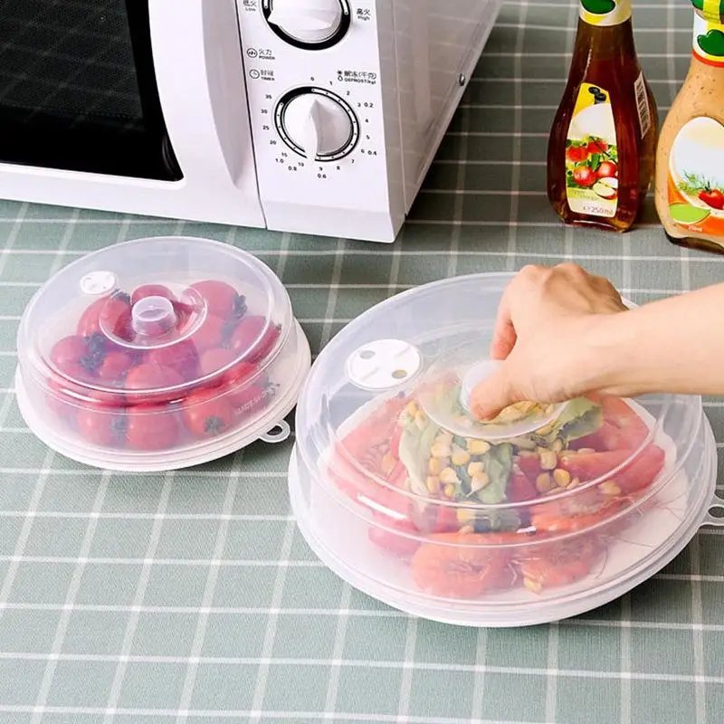 Portable Hanging Food Cover Microwave Heated Lid Kitchen Tools Button Vents Refrigerators Storage Hand J2P5 Cap Steam S1N9
