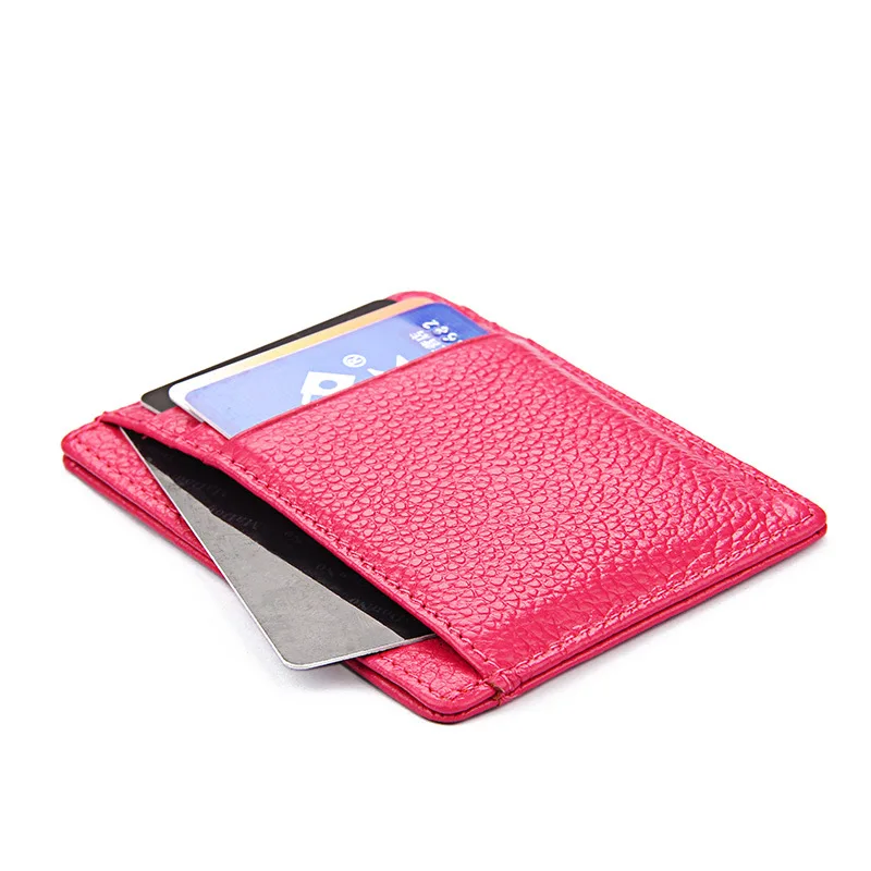 

Leather men and women dollar clip bus card holder bank card credit card money antimagnetic card bag RFID