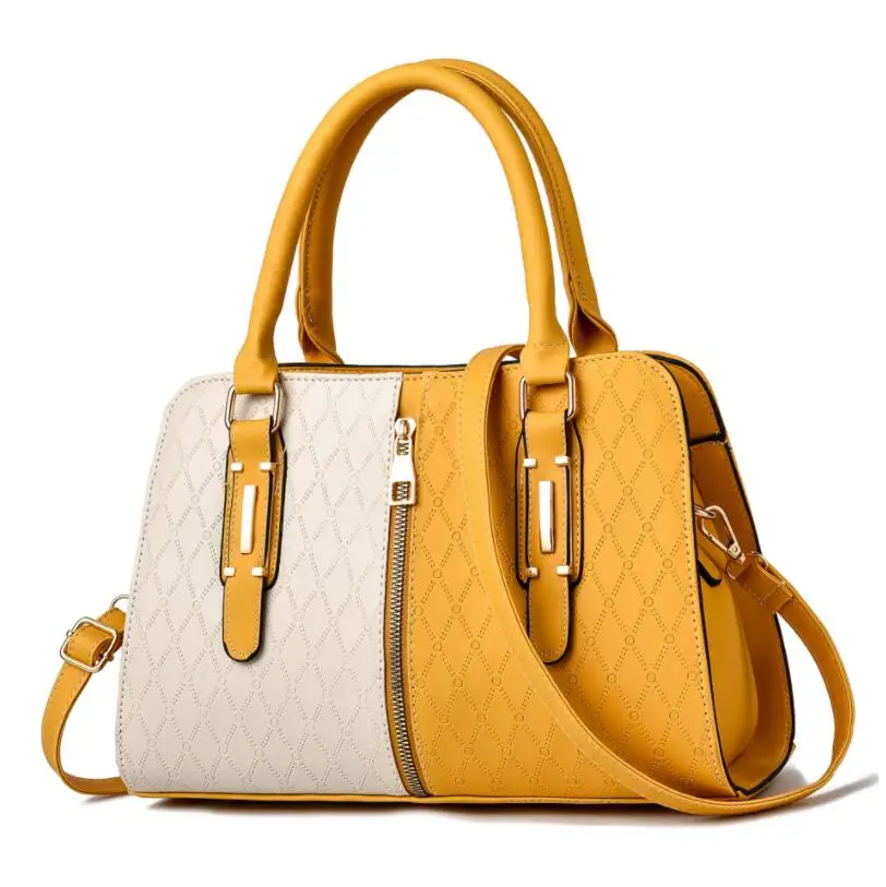 

2021 New Style Color matching Women Bag Handbag Tote Over Shoulder Crossbody Leather Luxury Brand Casual Designer Female Bolsas