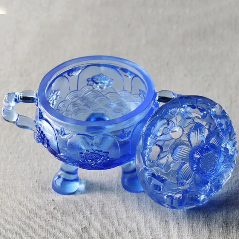 Высококачественный Восточный великолепный Лотос цветная глазурованная большая