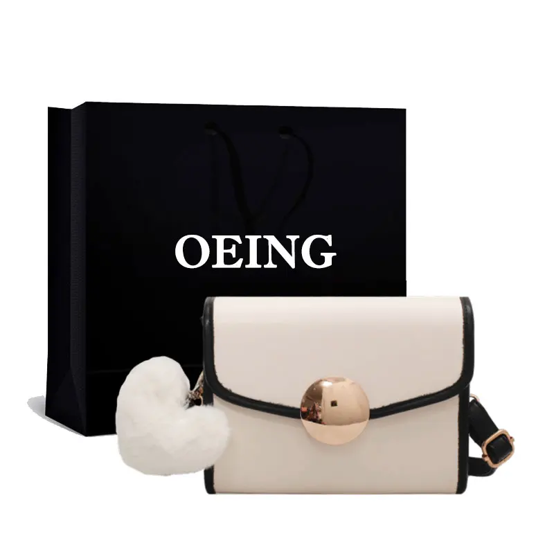 

Повседневные модные сумки на плечо, кожаные женские сумки, роскошные дизайнерские пушистые подвески, шопперы через плечо, брендовый кошеле...