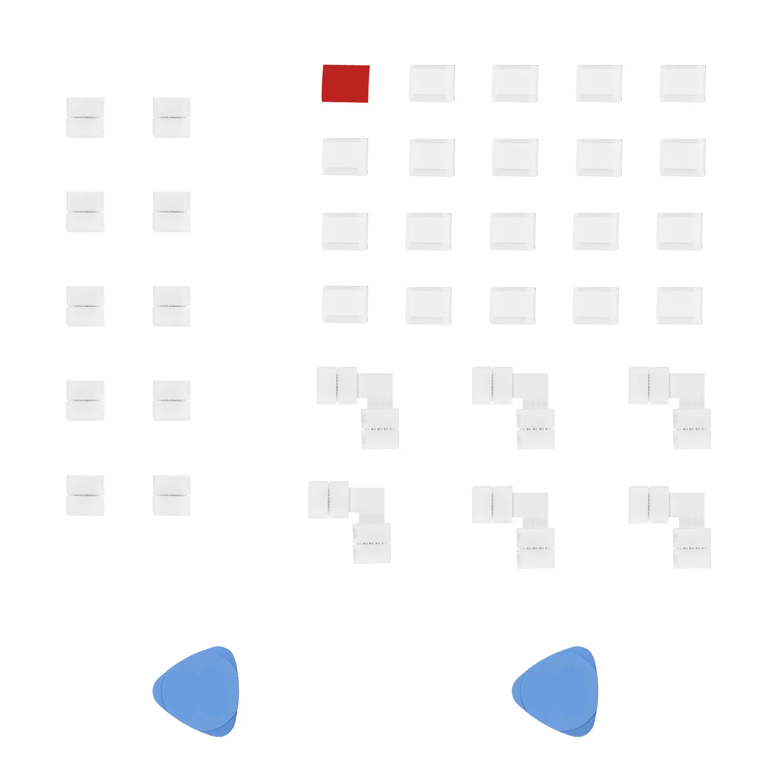 4 контактный RGB светодиодный светильник полоса соединителей набор аксессуаров 10