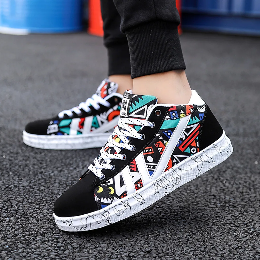 Мужская обувь сезон осень Модная студенческая Повседневная парусиновая с