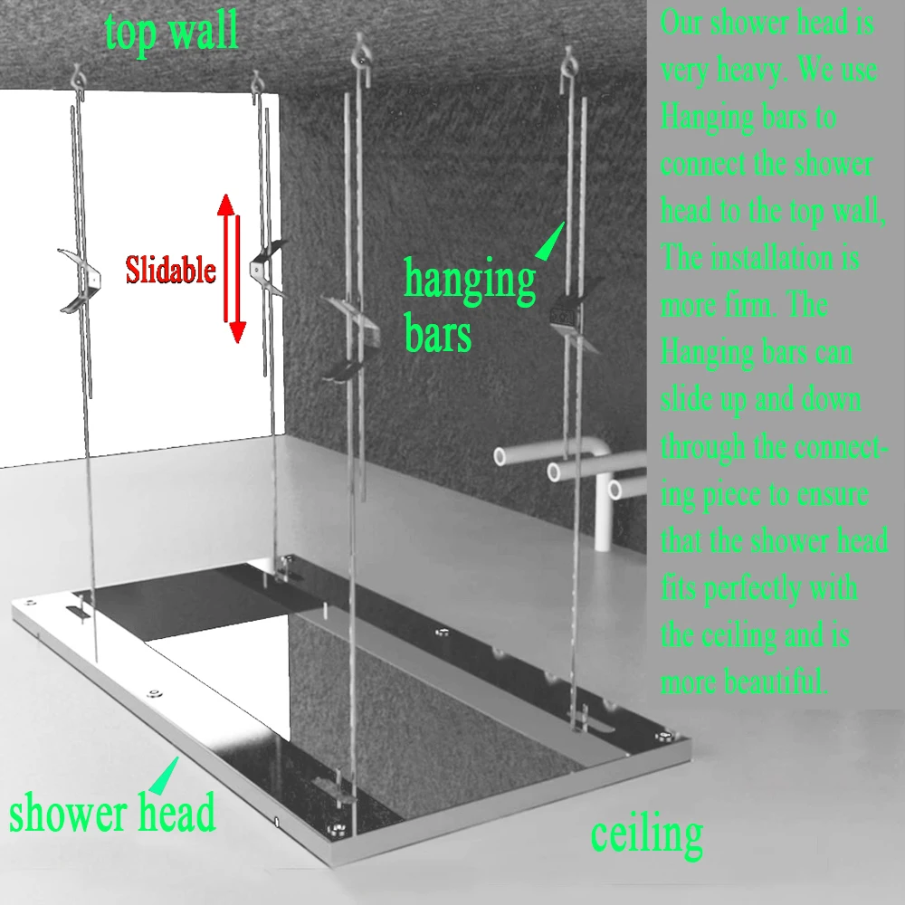 Набор для душа термостатический золотистый со смесителем и золотистыми