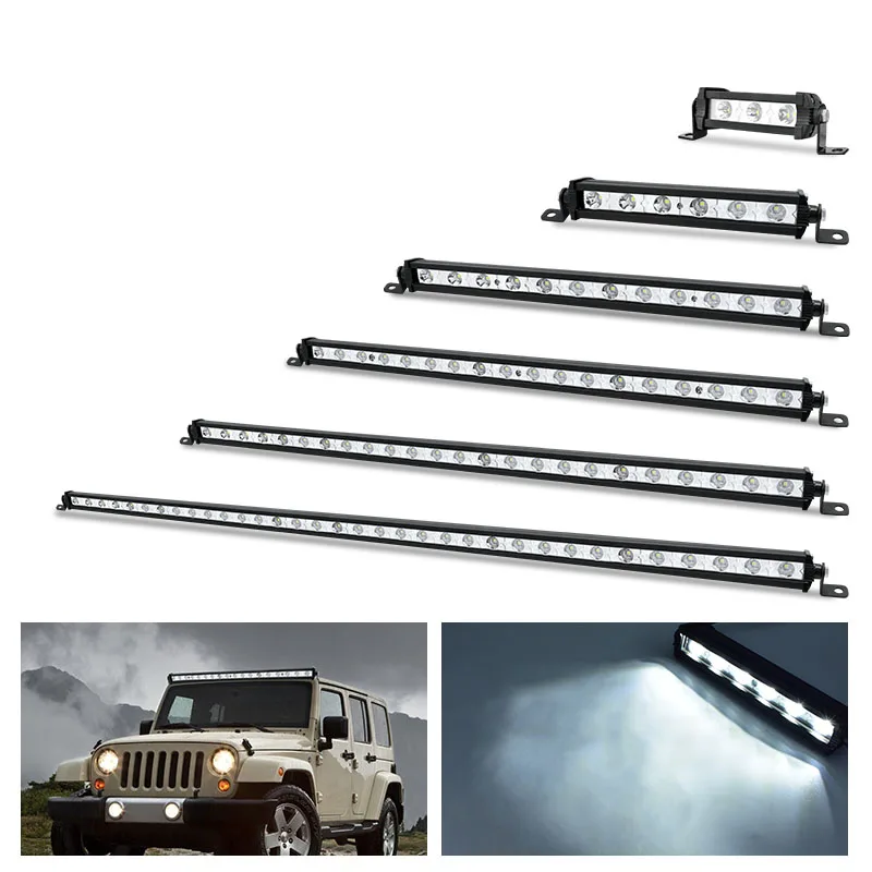 

High quality Slim LED Light Bar Single Row 7" 13" 20" 25" inch 30W 60W 90W 120W For SUV 4X4 Off Road LED Work Light Lamp