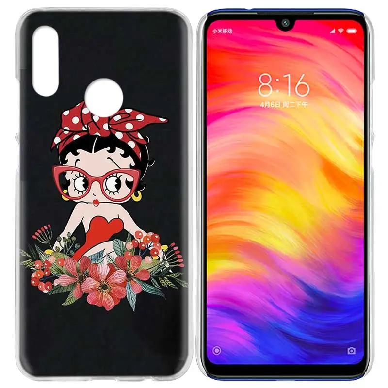 09 Чехол для Xiaomi Redmi Note 7 7A фотоаппаратов моментальной печати 7S 6 6A 5 Y3 K20 mi 8 до 9 лет CC9 CC9E A1 A2 A3 играть F1 Lite Pro Plus Betty Boop мультфильм - Цвет: 09