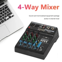 professional wireless 4 channel audio mixer portable sound mixing console usb interface computer input euus plug