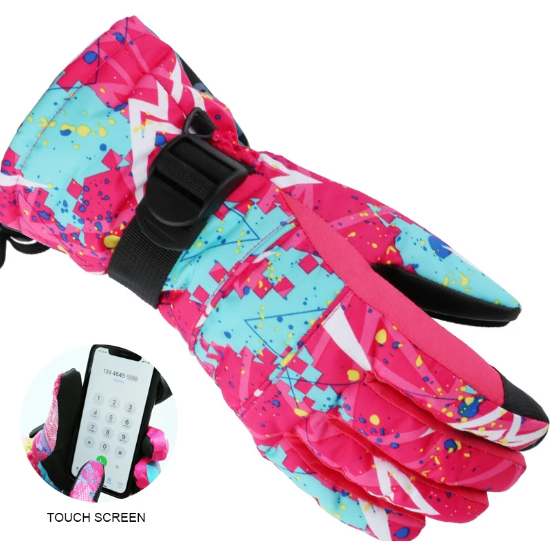 

FEIYU Touch Screen Ski Gloves Winter Thermal Fleece Skiing Snowboarding Gloves Outdoor Waterproof Snowmobile Motercycle Gloves