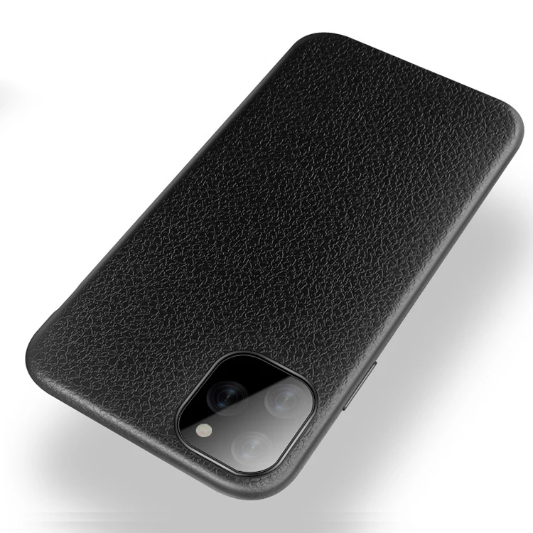 100 шт Роскошные кожаные чехлы с текстурой личи для iPhone 11 Pro Max XS XR X 8 7 6 6S Plus противоударный мягкий ТПУ чехол