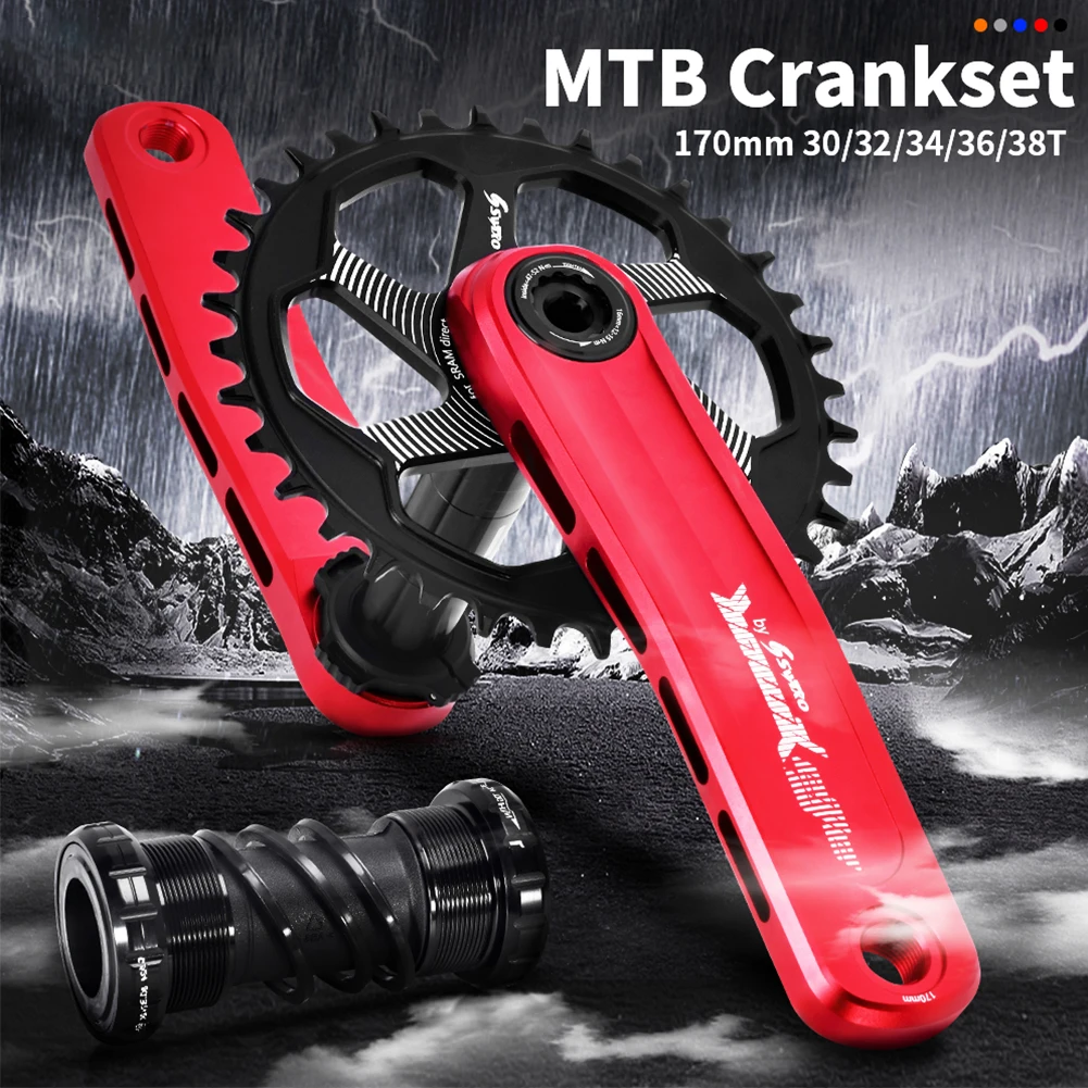 

SWTXO Mountain Bike Crankset CNC 170mm Bicycle MTB Crank 30T 32T 34T 36T 38T Chainring Crown Bottom Bracket for Shimano SRAM XX1