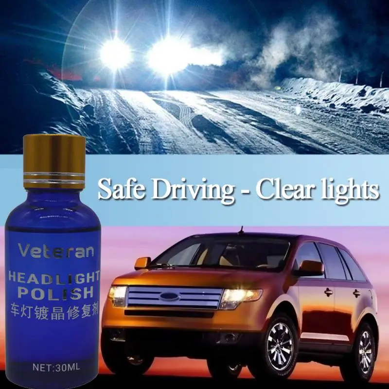 

30ml Car Headlight Maintenance Clean Retreading Agent Spray Polish Repair Fluid Headlight Polishing Anti-scratch Liquid
