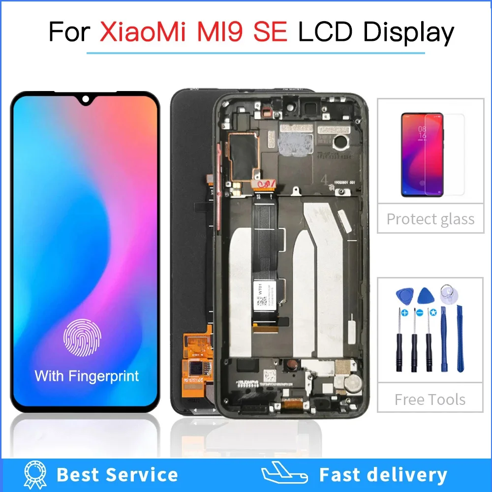Оригинальный Amoled дисплей 5 97 дюйма для Xiaomi MI 9 SE Mi9 Se ЖК с рамкой и сенсорным экраном