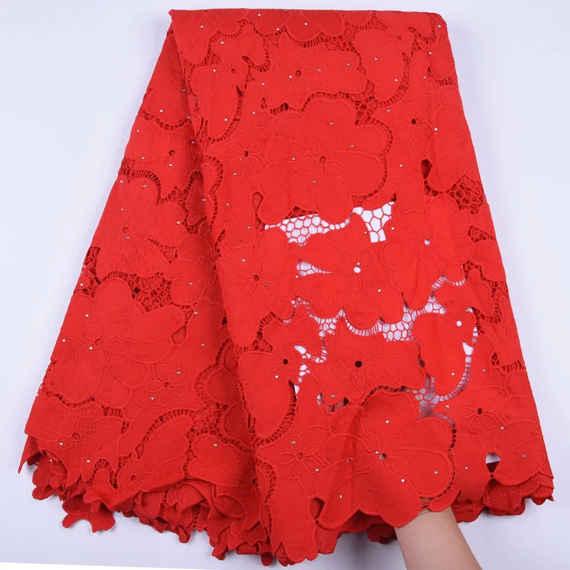 Африканский шнур кружевной ткани королевский синий водорастворимое платье