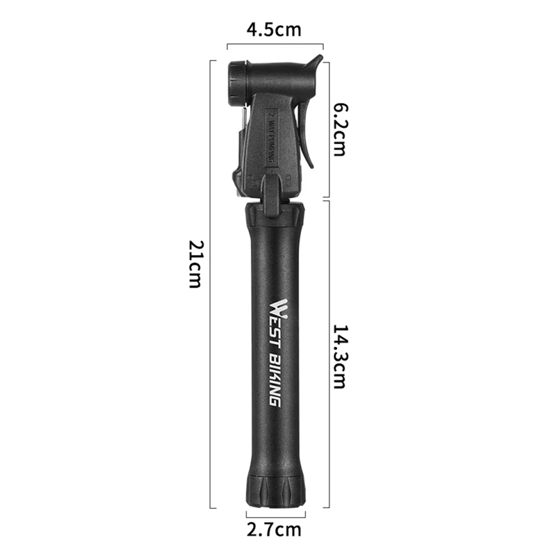 

WEST BIKING Bicycle Pump 80PSI Mini Hand Pump Air Inflator Valve MTB Mountain Road Bicycle Pump