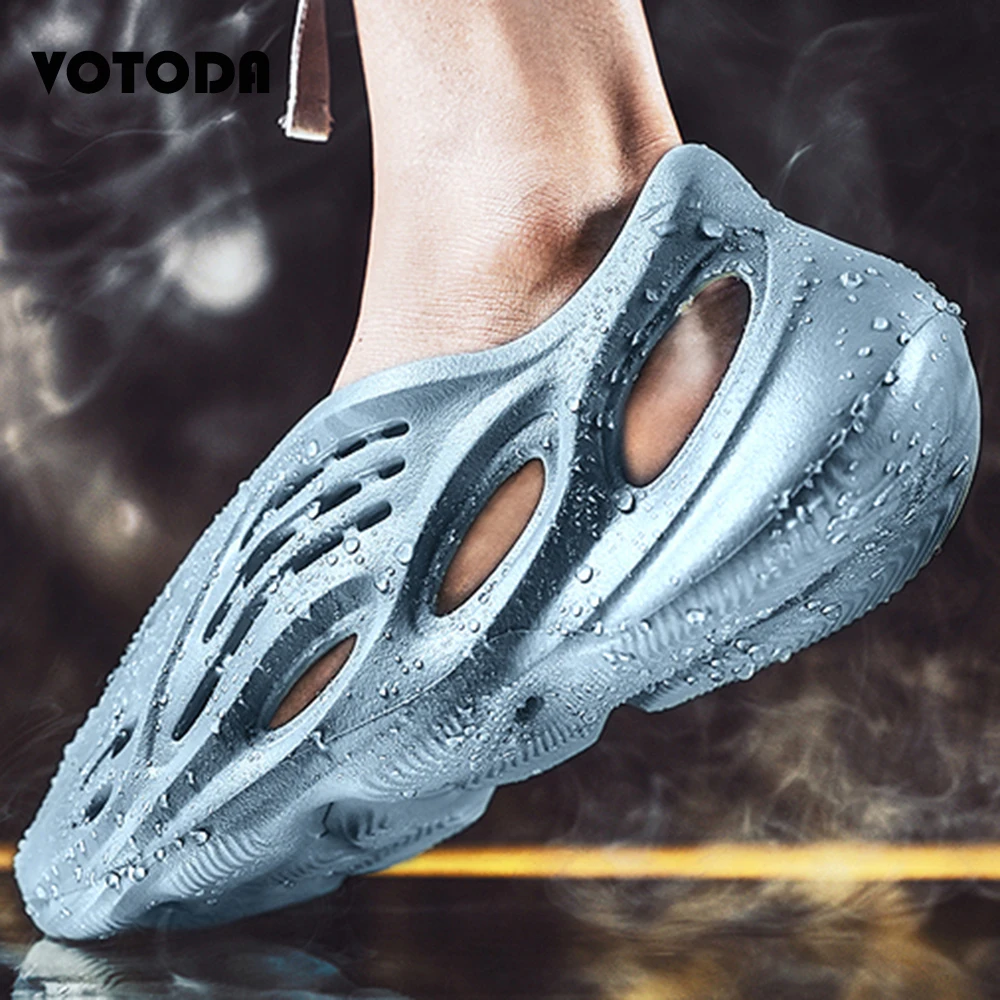 Шлепанцы мужские пляжные мягкие сандалии на плоской подошве дышащие