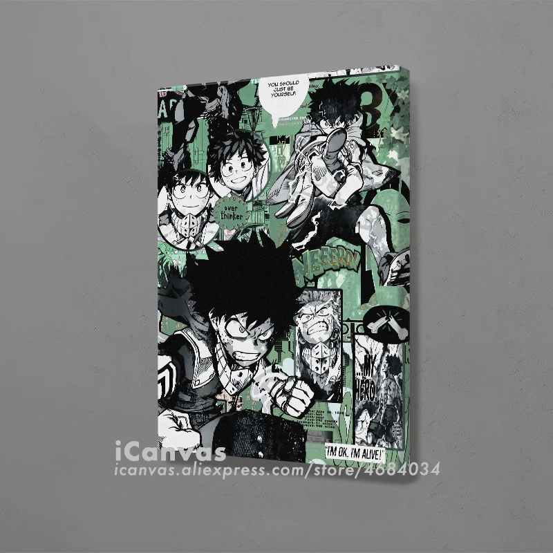 

Izuku Midoriya Deku BNHA аниме MHA украшение принты холст домашний декор в общежитие гостиная спальня постер картина настенное искусство