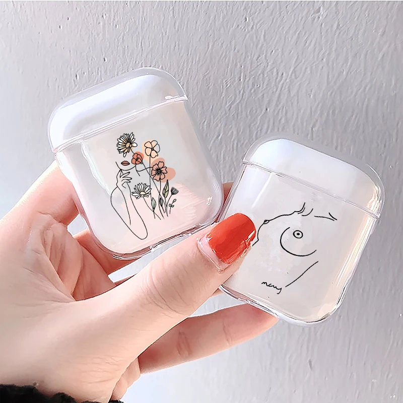 Мягкий чехол с абстрактными линиями для Apple Airpods 1/2 наушников защитный s Pro 3 |
