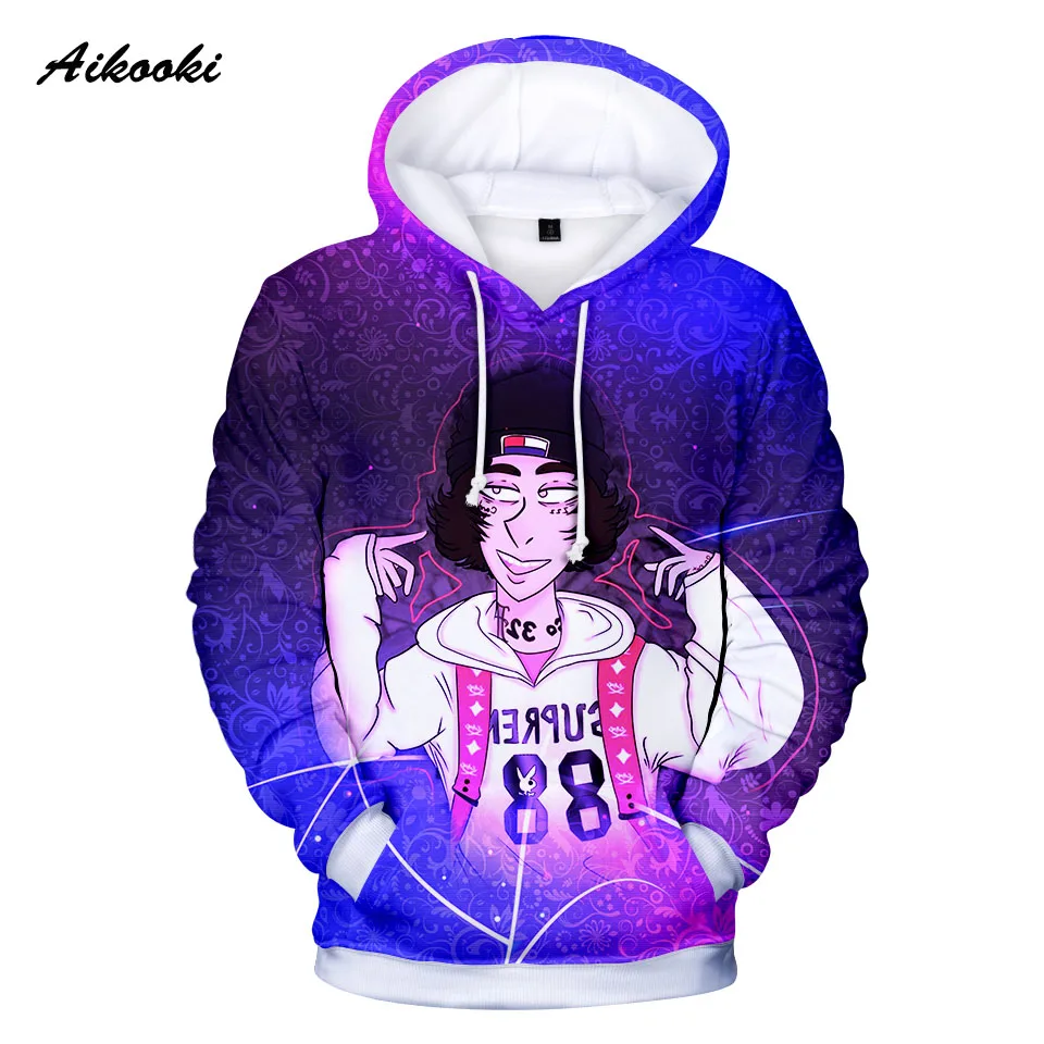 

Худи мужское креативное с принтом в стиле Харадзюку, толстовка с капюшоном для отдыха для мужчин и женщин, Длинный свитшот для фанатов на зи...