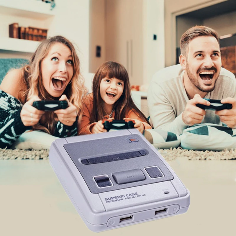 Игровая приставка для видео ТВ чехол Retroflag SUPERPi J Raspberry Pi 3B HDMI-выход PSP/PS1/MD/N64 с 41