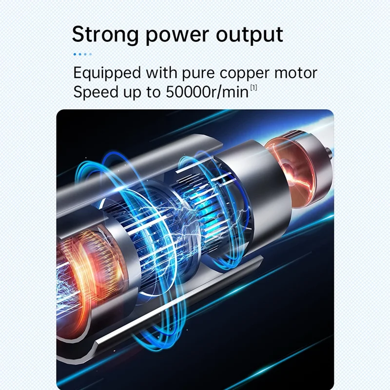 

Handheld Vacuum 70W 5000Pa Powerful Cordless Vacuum with Type-C Interface Charging Waterwashable Steel Filter Silver