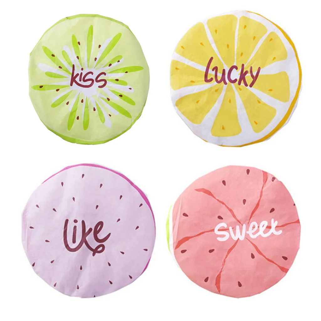 

Cute Cartoon Fruit Pattern Waterproof Shower Cap Adult Shower Cap Women Supplies Bathing Cap Bathroom Product Accessories