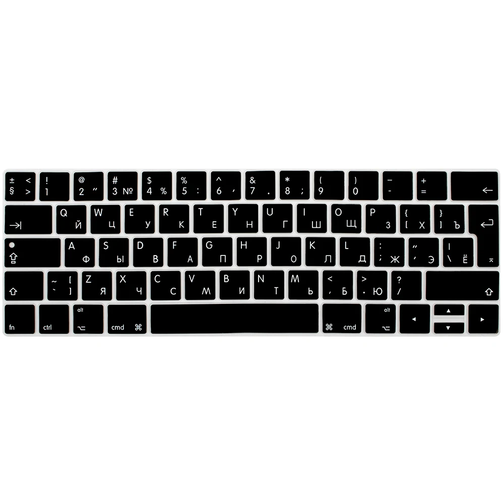Прочный чехол для клавиатуры HRH на русском языке силиконовый сенсорной панели