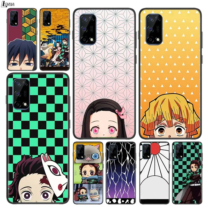 demon slayer anime for oppo realme v15 x5 x3 x50 x7 x2 c17 c11 c3 c2 7 7i 6 6s 6i 5 narzo 20 pro black phone case free global shipping