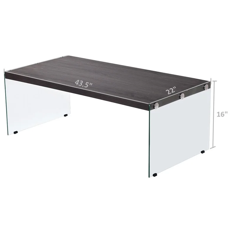 Современный кофейный столик Soho для гостиной с ножками из закаленного стекла