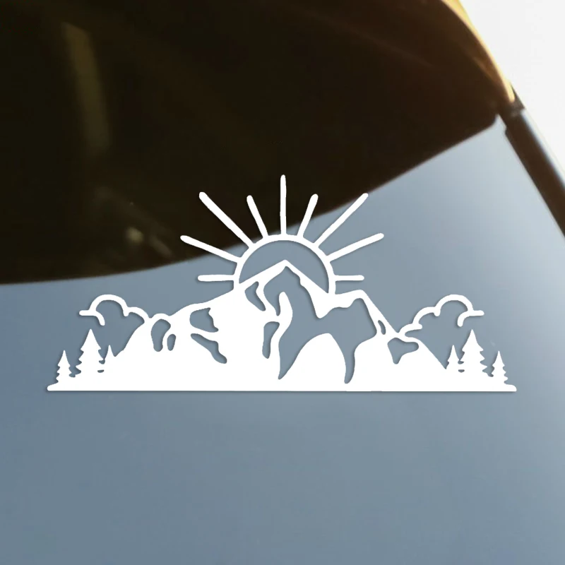 

Mountain Sun Wild Nature Die-Cut Vinyl Decal Car Sticker Waterproof Auto Decors on Car Body Bumper Rear Window Laptop #S60632