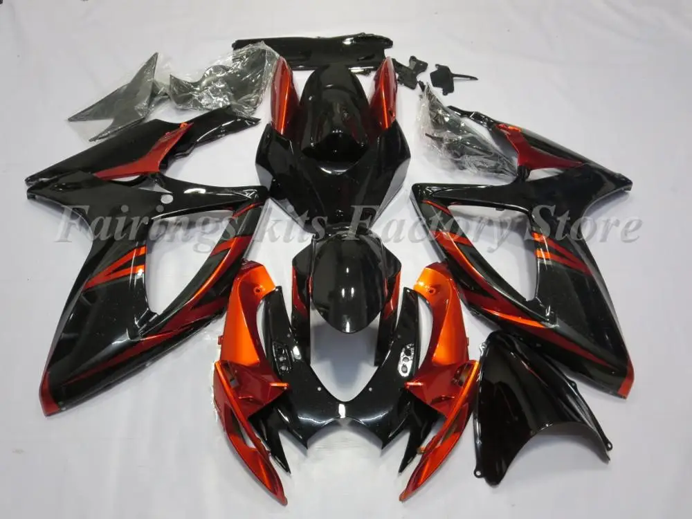 

Комплект обтекателей для мотоциклов Suzuki GSX-R600, K6, 2006, 2007, красный, черный