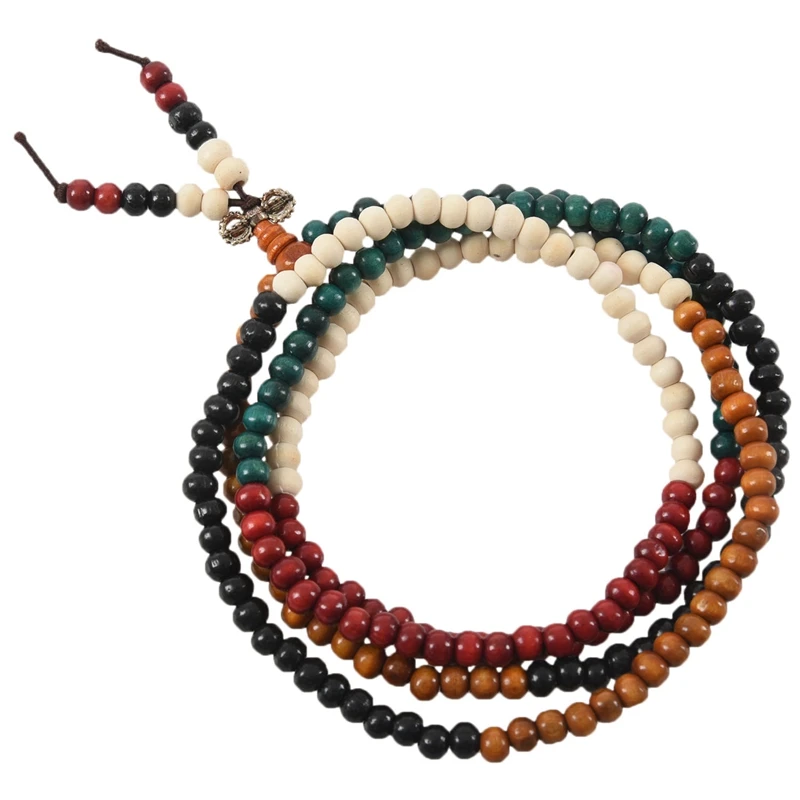 6 мм разноцветные тибетские бусины 216 шт. буддийский браслет ожерелье | Украшения