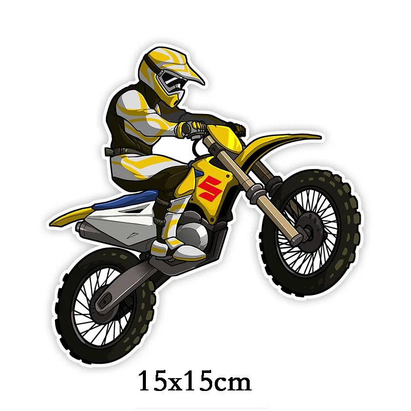 

15cmx15cm Fun motocross race Car-Sticker Automobiles Motorcycles Window Bumper Laptop Vinyl Decal PVC Decorative Goods
