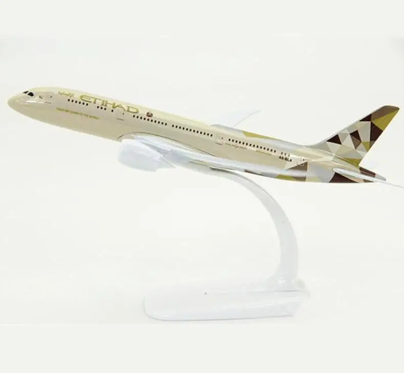 787-8 18 см Boeing B787 Etihad модель самолета из металлического сплава самолет модель игрушечный самолет детский подарок коллекционная - Цвет: 787-8