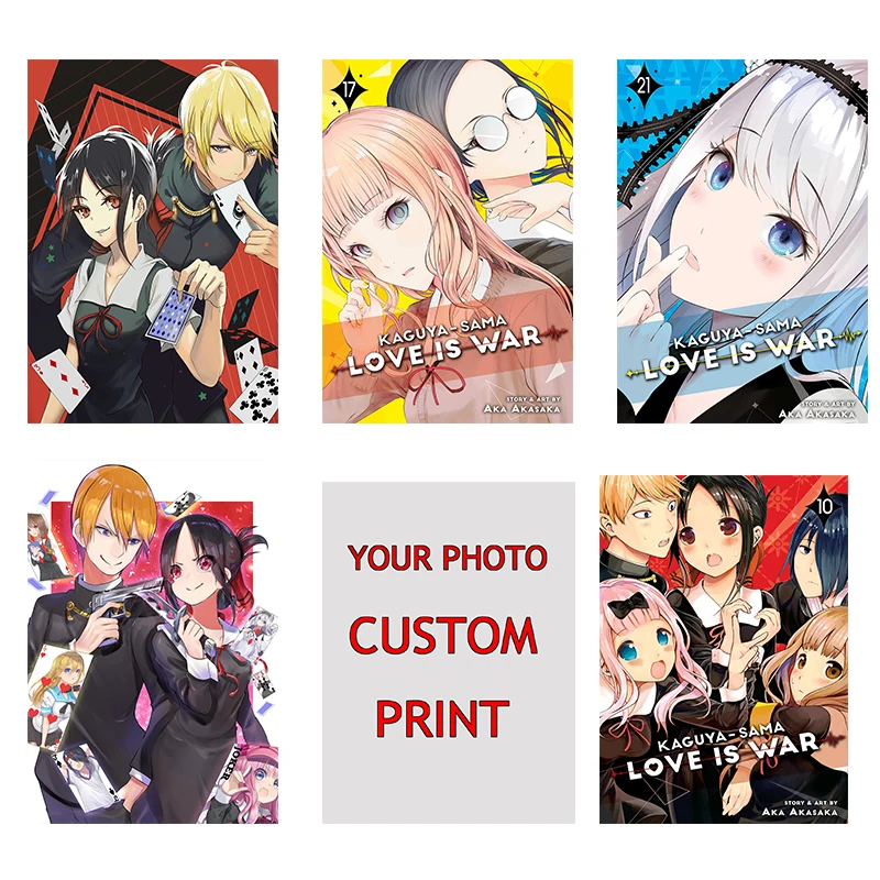 

Плакат аниме Love is War с японским мультяшным рисунком, ретро, Классическая художественная живопись, декоративные наклейки на стену, плакаты на...