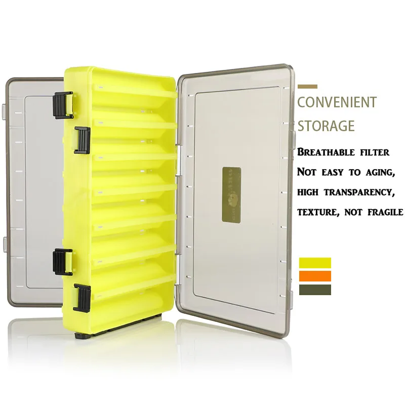 1 шт. портативный двухсторонний ящик для рыболовных снастей Многофункциональный