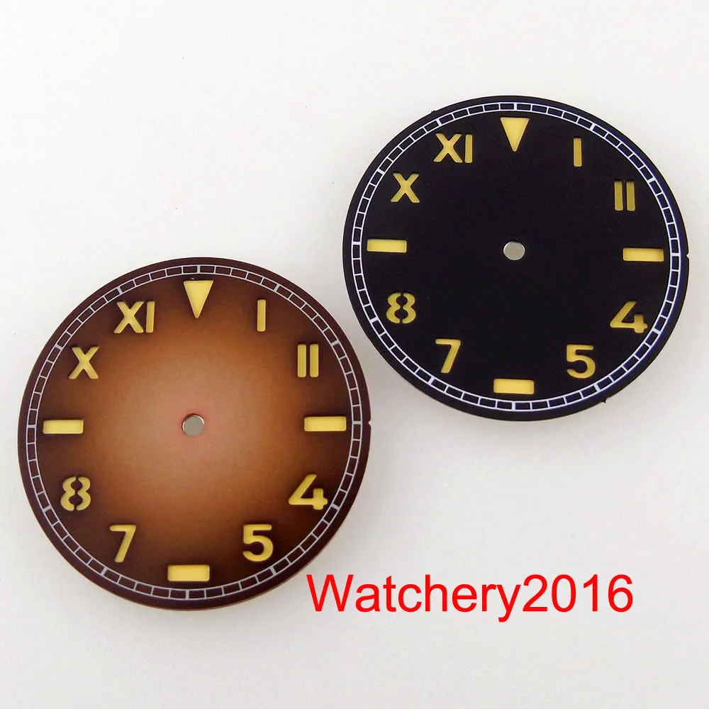 

Watch Dial 35mm California Black Coffee Dial Face Roman Number fit NH35A NH36A ETA 2836 2824 MIYOTA82 DG MINGZHU2813