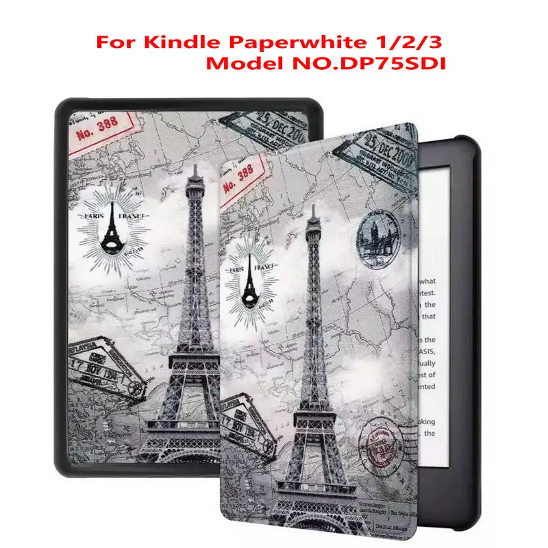 Кожаный чехол с рисунком смарт для amazon Kindle Paperwhite1/paperwhite2/paperwhite3 электронных книг