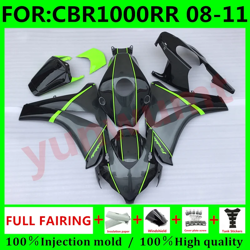 

НОВЫЕ комплекты обтекателей для мотоциклов из АБС-пластика для HONDA CBR1000RR 08 09 10 11 CBR1000 RR 2008 2009 2010, Обтекатели для кузова с полным покрытием, серы...