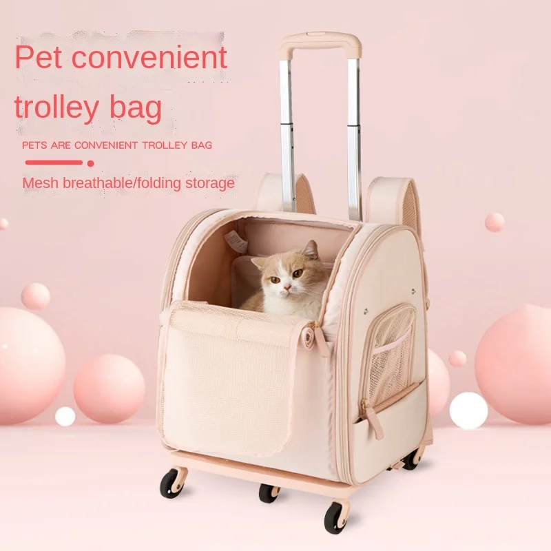 

Cat Bag Out Trolley Portable Large Capacity Shoulder Cat Luggage Cat Pet Trolley Case Dog Bag Pet Backpack