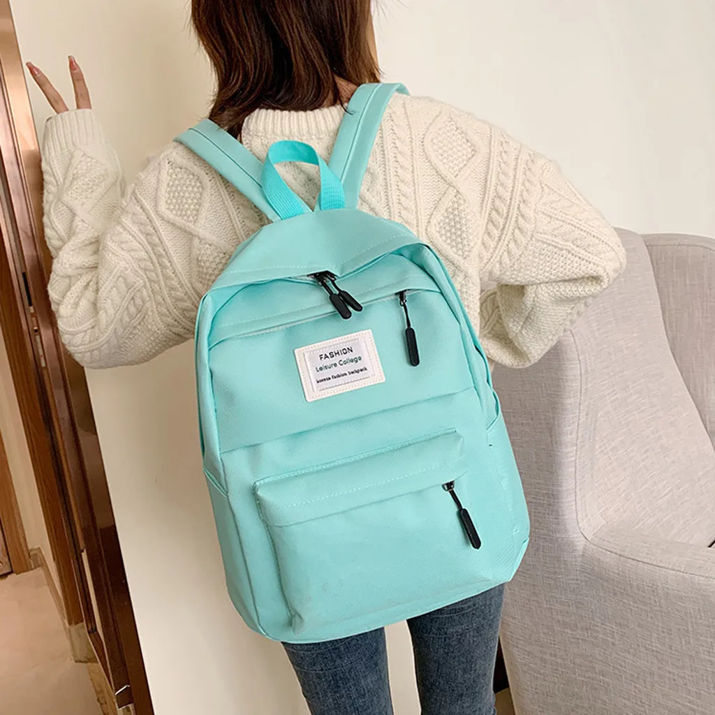 Модный рюкзак женские летние сумки дикие цвета на молнии Большой Вместительный