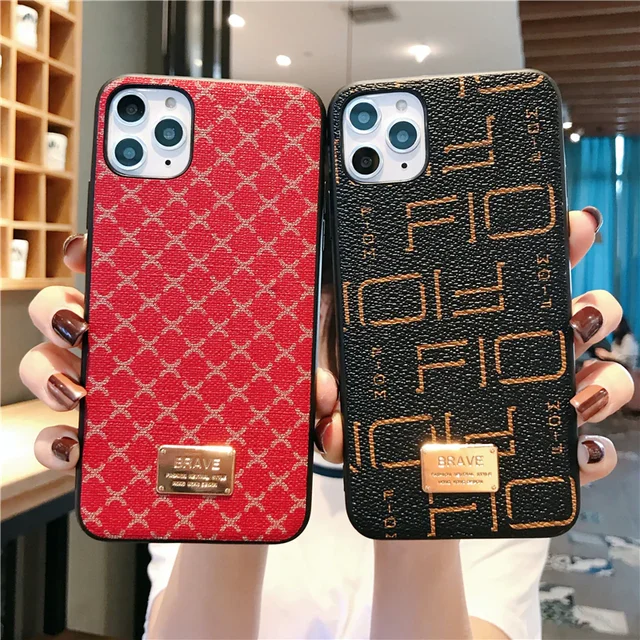 1 pçs/3d bordado cabeça do tigre caso de couro estético para o iphone 13  pro max marca textura capa de couro escudo casco com pacote - AliExpress